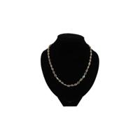 Labradoriet collier ovaal - 48 cm - groen - 48 cm