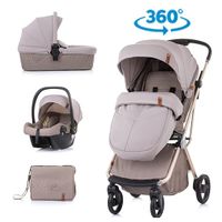 Kinderwagen 3 in 1 Piruet Chipolino mokka inclusief 360 graden draaibaar zitje voor meer comfort!?