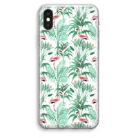 Flamingo bladeren: iPhone XS Max Transparant Hoesje