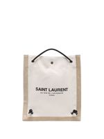 Saint Laurent sac à dos en toile à design bicolore - Tons neutres