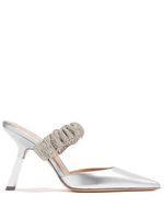 Sebastian Milano mules Tina 95 mm en cuir - Argent - thumbnail