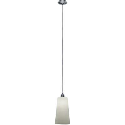LED Hanglamp - Hangverlichting - Trion Konumo - E27 Fitting - 1-lichts - Rond - Geborsteld - Mat Nikkel - Aluminium