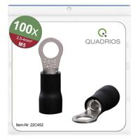 Quadrios 22C452 Ringkabelschoen Dwarsdoorsnede (max.): 4.0 mm² Gat diameter: 5.3 mm Deels geïsoleerd Zwart 1 set(s) - thumbnail