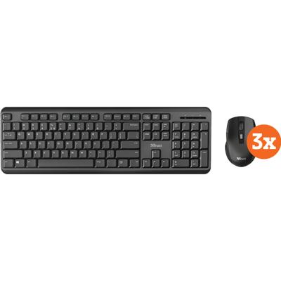 Trust Ody Stille Toetsenbord en Muis set QWERTY 3-Pack Trust Ody Stille Toetsenbord en Muis set QWERTY 3-Pack
