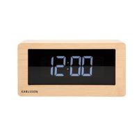 Karlsson - Table clock Boxed LED light wood veneer - thumbnail