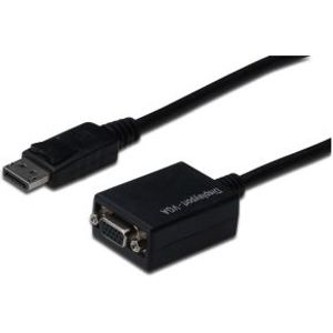 Digitus AK-340410-001-S 0.15m DisplayPort VGA (D-Sub) Zwart video kabel adapter