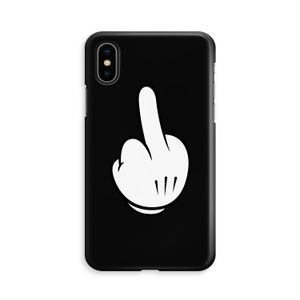 Middle finger black: iPhone X Volledig Geprint Hoesje