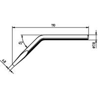 Ersa 0082JD Soldeerpunt Beitelvorm, gebogen Grootte soldeerpunt 4.80 mm Inhoud: 1 stuk(s) - thumbnail