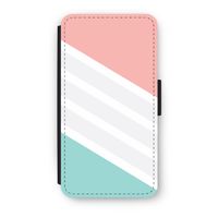 Strepen pastel: iPhone XS Flip Hoesje