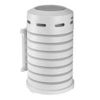 TFA Dostmann beschermkap voor buitenzender met zonneventilator, 98.1111.02, beschermkap, zenderkap voor weerstations/thermometers, beschermt tegen neerslag & direct zonlicht, wit