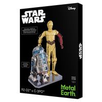 Metal Earth Star Wars Set C-3PO + R2D2 Metalen bouwpakket - thumbnail