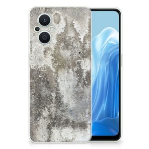 OPPO Reno8 Lite TPU Siliconen Hoesje Beton Print