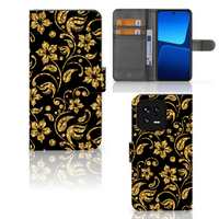 Xiaomi 13 Hoesje Gouden Bloemen