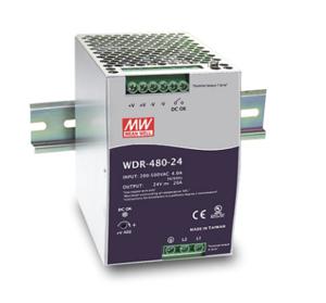 Mean Well WDR-480-24 DIN-rail netvoeding 24 V/DC 20 A 480 W Aantal uitgangen: 1 x Inhoud: 1 stuk(s)