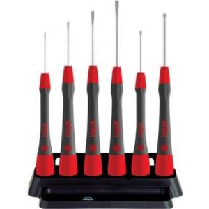 Wiha Fine Screwdriver Set Picofinish® Slotted. Phillips. 6 Pcs. With Holder (42990)