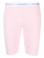 DSQUARED2 short cycliste à taille à logo - Rose