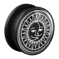 Tunnel met Zodiac Circle Design Acryl Tunnels & Plugs - thumbnail