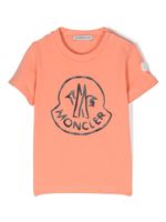 Moncler Enfant t-shirt à logo imprimé - Rose