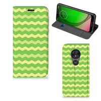 Motorola Moto G7 Play Hoesje met Magneet Waves Green