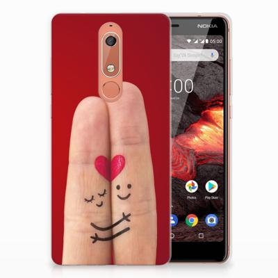 Nokia 5.1 (2018) Silicone Back Cover Liefde - Origineel Romantisch Cadeau