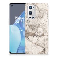 OnePlus 9 Pro TPU Siliconen Hoesje Marmer Beige - thumbnail