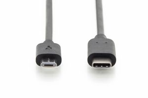 Digitus AK-300137-018-S USB-kabel 1,8 m USB 2.0 USB C Micro-USB B Zwart