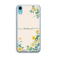 Gele bloemen: iPhone XR Transparant Hoesje - thumbnail