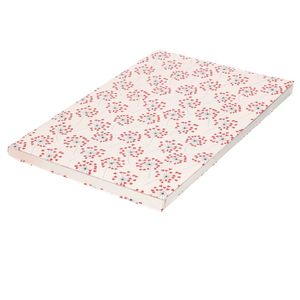 5x Rood/wit kaftpapier bloemen/hart print 200 cm rol