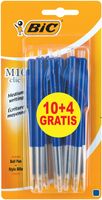 Bic balpen M10 Clic, 0,4 mm, medium punt, bleu, blister 10 stuks + 4 gratis - thumbnail