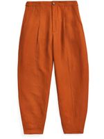 Polo Ralph Lauren pantalon en soie mélangée à coupe fuselée - Orange - thumbnail