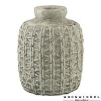 Linny Light Green ceramic ribbed bottle M