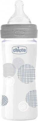 Chicco zuigfles 240 ml polymeer/siliconen Chicco zuigfles 240 ml polymeer/siliconen