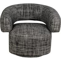 Kare Design Maye Bow draaistoel zwart en wit