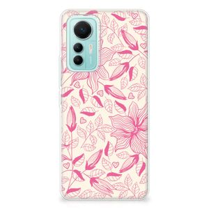 Xiaomi 12 Lite TPU Case Pink Flowers