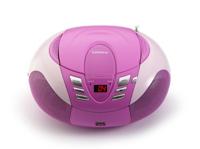 Lenco SCD-37 draagbare AM/FM-radio met CD/MP3/WMA-USB-poort Roze