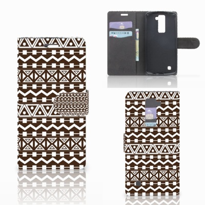 LG K10 2015 Telefoon Hoesje Aztec Brown
