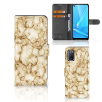 OPPO A72 | OPPO A52 Bookcase Marmer Goud