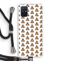 Poop emoji: Samsung Galaxy A71 Transparant Hoesje met koord