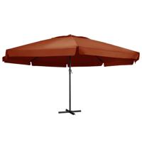 Parasol met aluminium paal 600 cm terracottakleurig