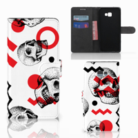 Telefoonhoesje met Naam Samsung Galaxy J4 Plus (2018) Skull Red