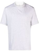 Brunello Cucinelli t-shirt en coton à effet superposé - Gris