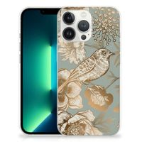 TPU Case voor iPhone 13 Pro Max Vintage Bird Flowers