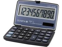 Olympia LCD 1010E Zakrekenmachine werkt op zonne-energie, werkt op batterijen Staal-blauw Aantal displayposities: 10
