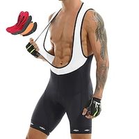 Voor heren Strakke wielrenshorts Fietsen Fietsbroeken / Broekje Bergracen Wegwielrennen Sport 3D-pad Fietsen Ademend Sneldrogend Zwart / Wit Lycra Kleding Wielrenkleding / Rekbaar / Sportkleding Lightinthebox