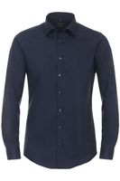 Redmond Slim Fit Overhemd blauw, Effen