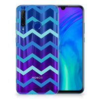 Honor 20 Lite TPU bumper Zigzag Blauw