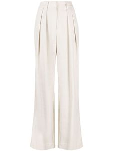 STAUD pantalon ample à taille-haute - Blanc