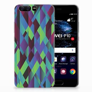 Huawei P10 TPU Hoesje Abstract Green Blue