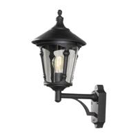 Konstsmide Virgo 571-750 wandlamp/B: 24cm D: 33cm H: 51cm / 1x100W / IP23 / gelakt aluminium/mat-zwart