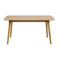 "by fonQ basic Rounded Eettafel 150 x 80 cm - Eiken "